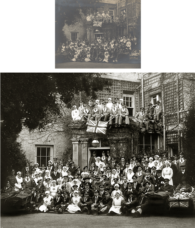 Oaklands The Grange Red Cross Hospital 1918 Photograph Before and After Restoration by Photographs Forever